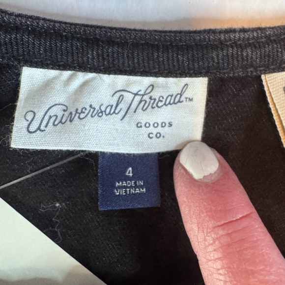 NWT Universal Thread Sleeveless Denim Jumpsuit Zip Front Coveralls Size 4 Black - Picture 6 of 15